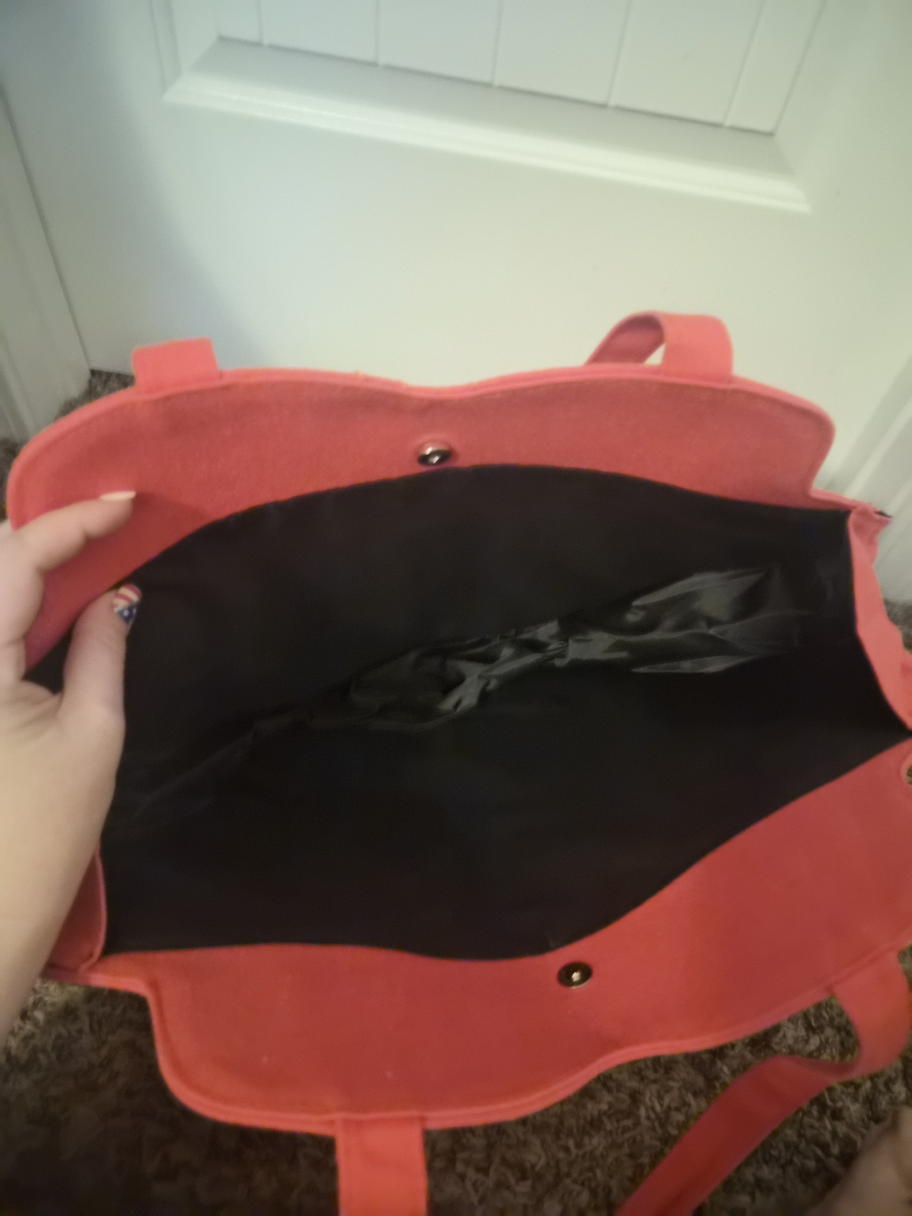 Red Cherries and Bow Tote Bag - Women's Fashion Bag - Picture 4 of 4